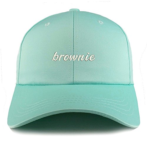 Trendy Apparel Shop Brownie Embroidered Structured Satin Adjustable Cap
