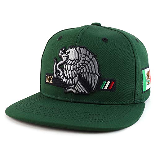 Trendy Apparel Shop Mexico Independence Eagle Snake Flatbill Snapback Ball Cap