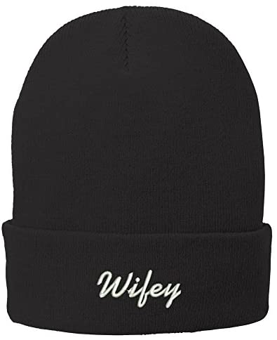 Trendy Apparel Shop Wifey Embroidered Winter Cuff Long Beanie