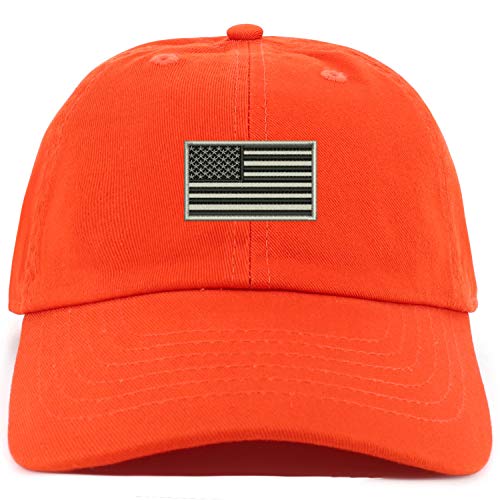Trendy Apparel Shop Youth Sized Grey American Flag Embroidered Adjustable Unstructured Baseball Cap