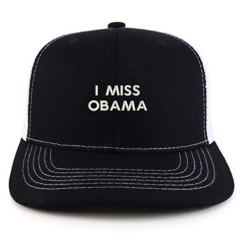 Trendy Apparel Shop I Miss Obama Cotton Two Tone Trucker Baseball Cap
