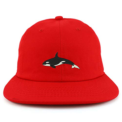 Trendy Apparel Shop Orca Killer Whale Embroidered Low Profile Snapback Cap