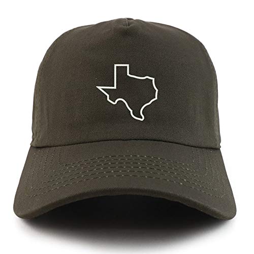 Trendy Apparel Shop Texas State Outline Unstructured 5 Panel Dad Baseball Cap