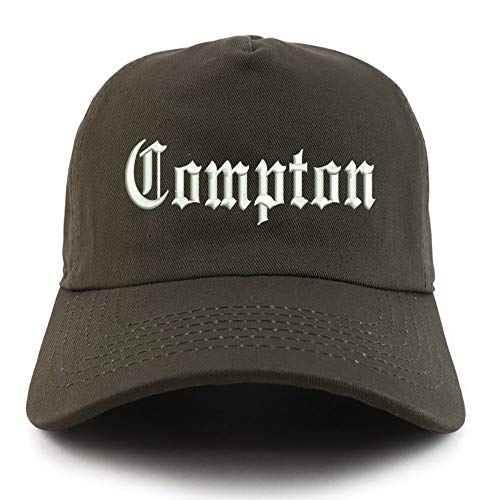 Trendy Apparel Shop Compton City Old English Unstructured 5 Panel Baseball Cap