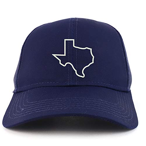 Trendy Apparel Shop Texas State Outline Structured High Profile Trucker Cap