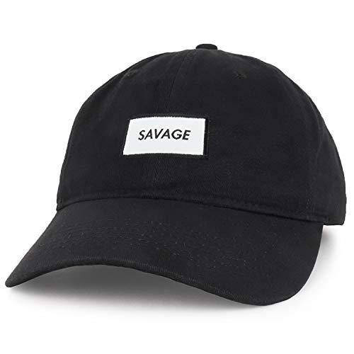 Trendy Apparel Shop Savage Woven Patch Cotton Dad Hat