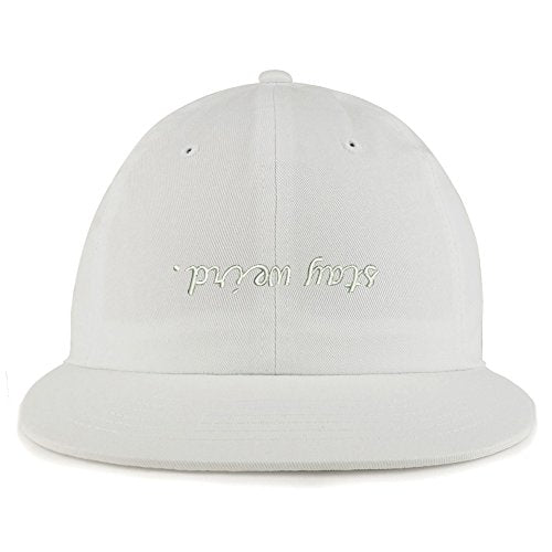 Trendy Apparel Shop Stay Weird Embroidered Unstructured Flatbill Adjustable Cap