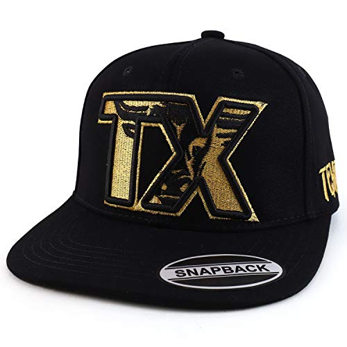 Trendy Apparel Shop TX Texas Bull Embroidered Flatbill Snapback Baseball Cap