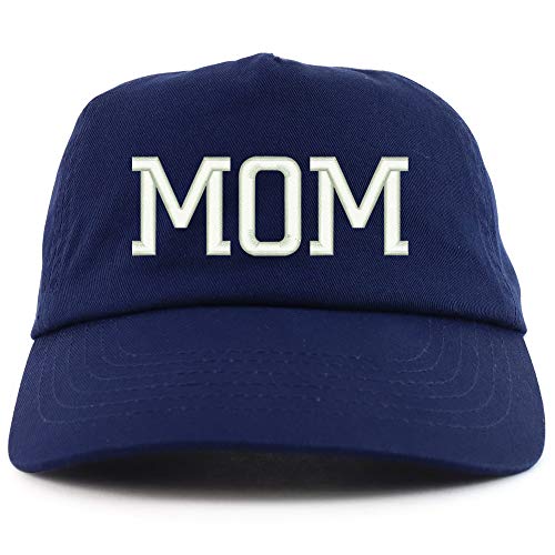 Trendy Apparel Shop Mom Embroidered 5 Panel Unstructured Soft Crown Baseball Cap