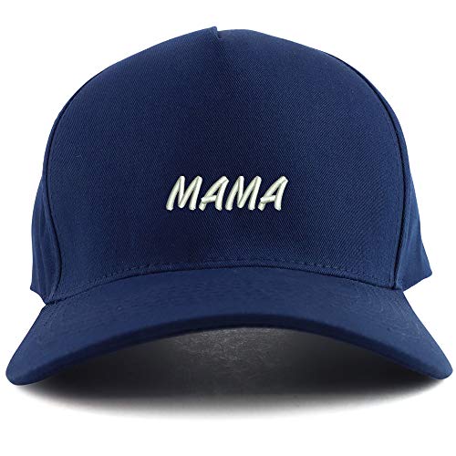 Trendy Apparel Shop Mama Embroidered Oversized 5 Panel XXL Baseball Cap