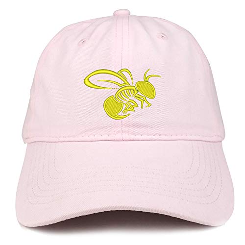 Trendy Apparel Shop Yellow Jacket Bee Embroidered Unstructured Cotton Dad Hat