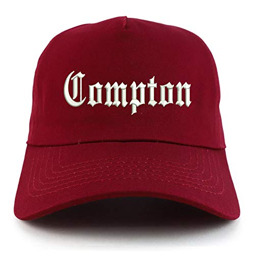 Trendy Apparel Shop Compton City Old English Unstructured 5 Panel Baseball Cap