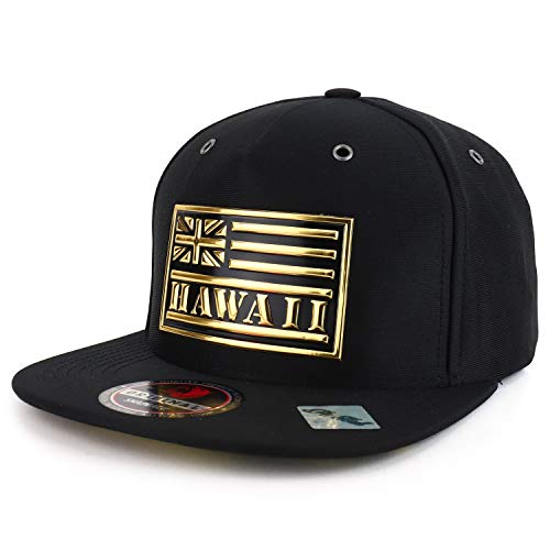Trendy Apparel Shop High Frequency Hawaiian Flag Scuba Flatbill Snapback Cap