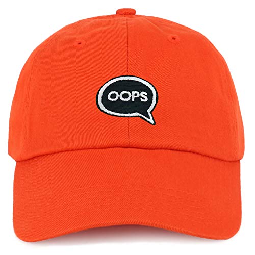 Trendy Apparel Shop Oops Patch Youth Small Fit Unstructured Cotton Baseball Cap