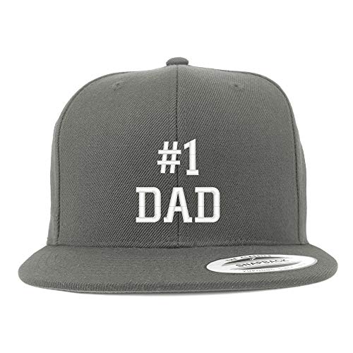 Trendy Apparel Shop Flexfit Number 1 Dad Embroidered Structured Flatbill Snapback Cap