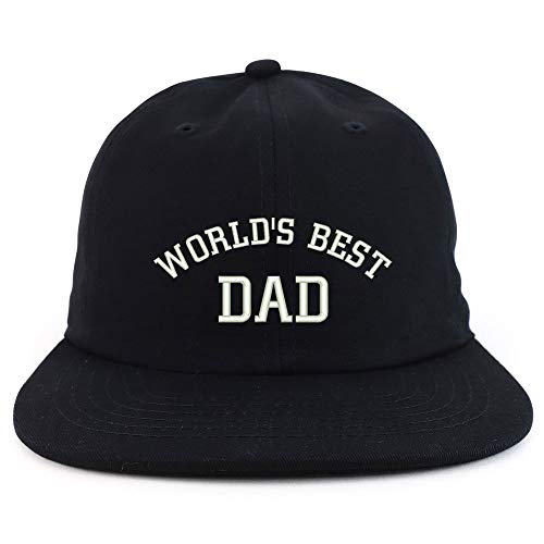 Trendy Apparel Shop World's Best Dad Embroidered Low Profile Cotton Snapback Cap