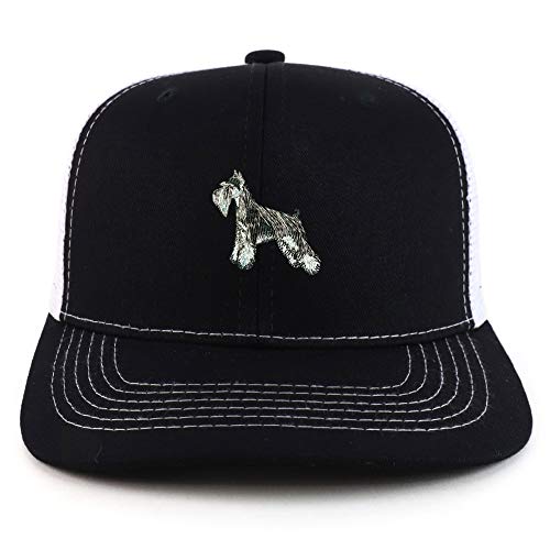 Trendy Apparel Shop Miniature Schnauzer Dog Two Tone Trucker Baseball Cap