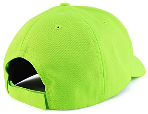 Trendy Apparel Shop Oversized Big XXL Safety Neon Structured Plain Baseball Cap