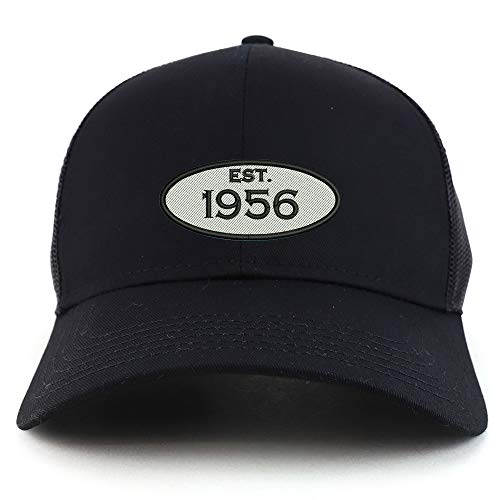 Trendy Apparel Shop Established 1956 Embroidered 65th Birthday High Profile High Profile Trucker Mesh Cap