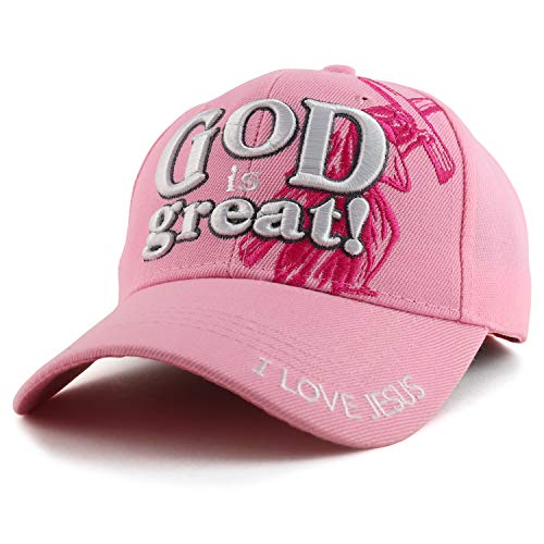 Trendy Apparel Shop 3D God is Great Jesus Crucified Embroidered Ball Cap