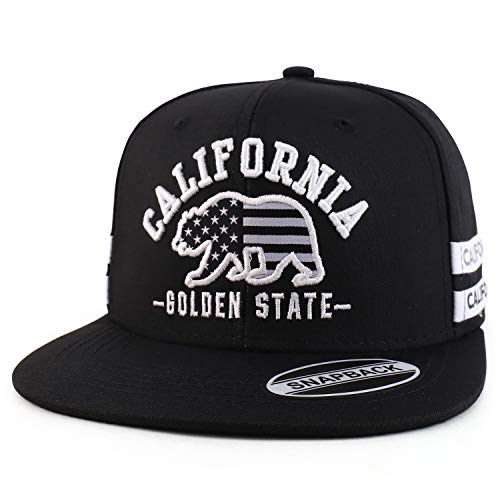 Trendy Apparel Shop California Golden State Bear 3D Embroidered Flatbill Cap