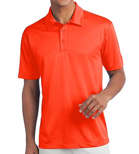 Trendy Apparel Shop Silky Double Knit Polyester Moisture-Wicking Snap Resistant Tag-Free Men' Polo Big and Tall Shirt