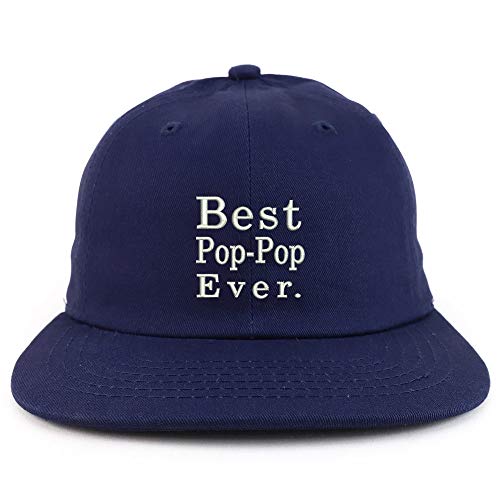 Trendy Apparel Shop Best Pop Pop Ever Embroidered Low Profile Snapback Cap