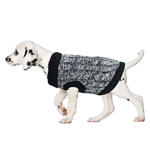 Trendy Apparel Shop Mixed Yarn Knitted Pet Puppy Dog Sweater