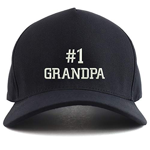 Trendy Apparel Shop Number #1 Grandpa Embroidered Oversized 5 Panel XXL Baseball Cap