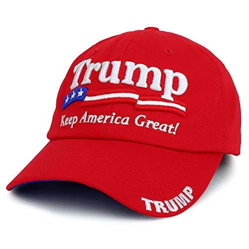 Trendy Apparel Shop Trump Keep America Great Embroidered Soft Crown Baseball Cap