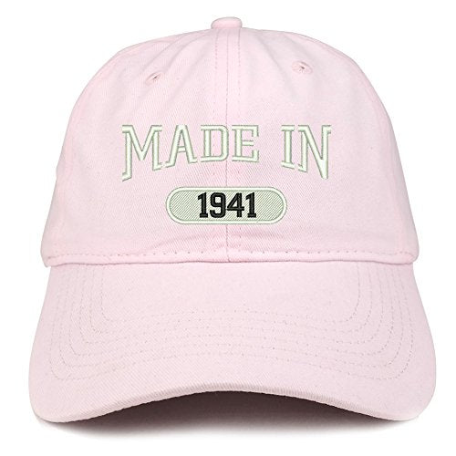 Trendy Apparel Shop Made in 1941 Embroidered 80th Birthday Brushed Cotton Cap