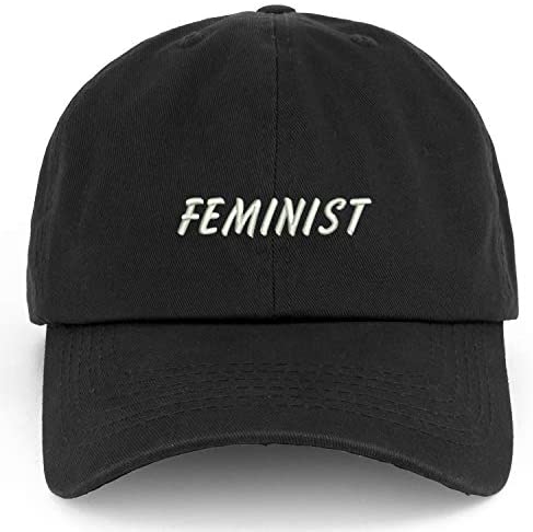 Trendy Apparel Shop XXL Feminist Embroidered Unstructured Cotton Cap