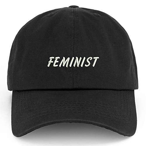Trendy Apparel Shop XXL Feminist Embroidered Unstructured Cotton Cap