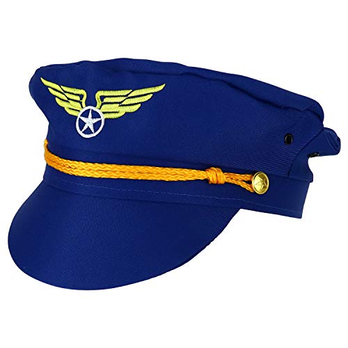 Trendy Apparel Shop Aviation Pilot Captain Halloween Costume Hat Nav