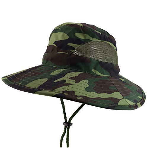 Trendy Apparel Shop XXL Oversized Summer Shade Wide Brim Mesh Bucket Hat