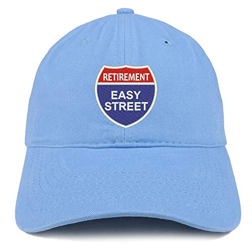 Trendy Apparel Shop Retirement Easy Street Soft Crown 100% Brushed Cotton Cap