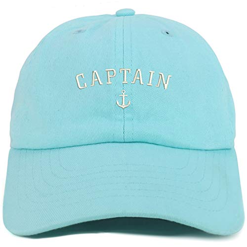 Trendy Apparel Shop Youth Captain Anchor Adjustable Soft Crown Baseball Cap