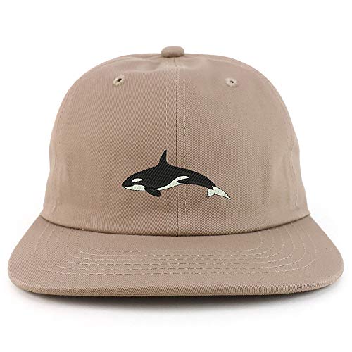 Trendy Apparel Shop Orca Killer Whale Embroidered Low Profile Snapback Cap