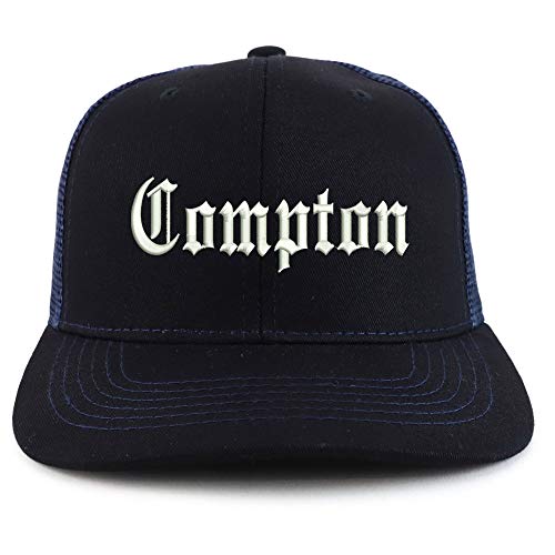 Trendy Apparel Shop Compton City Old English Two Tone Trucker Baseball Cap