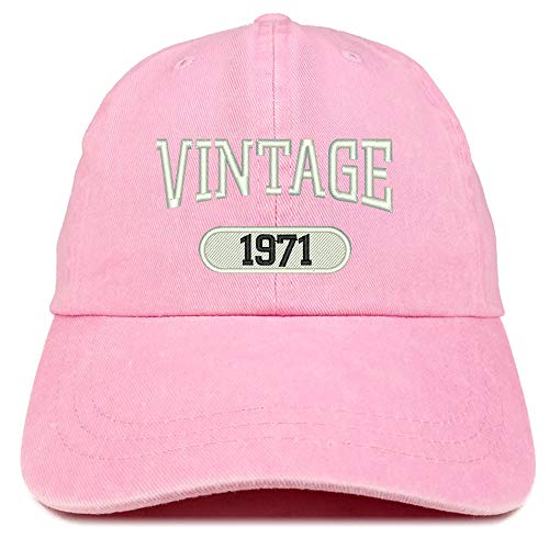 Trendy Apparel Shop 50th Birthday Vintage 1971 Washed Cotton Adjustable Cap