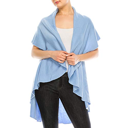 Trendy Apparel Shop Women's Multi-Use Soft Basic Cardigan Shawl Scarf Vest