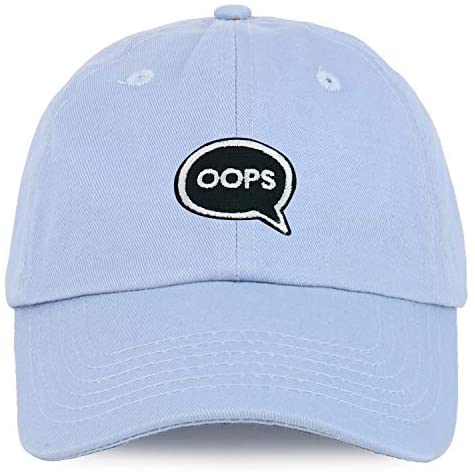Trendy Apparel Shop Oops Patch Youth Small Fit Unstructured Cotton Baseball Cap