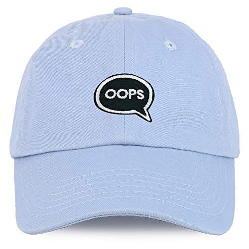Trendy Apparel Shop Oops Patch Youth Small Fit Unstructured Cotton Baseball Cap
