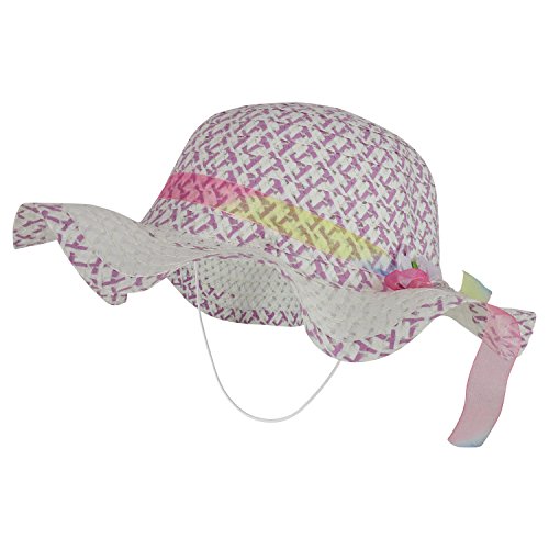 Trendy Apparel Shop Girl's Multi Color Straw Tea Party Sun Hat