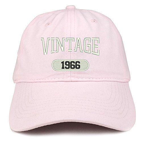 Trendy Apparel Shop Vintage 1966 Embroidered 55th Birthday Relaxed Fitting Cotton Cap