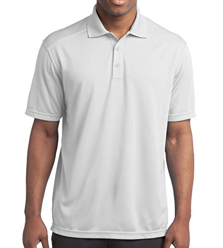 Trendy Apparel Shop Micro Double Mesh Moisture-Wicking Polyester Men's Polo Big and Tall Shirt