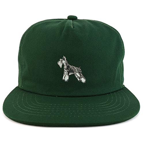 Trendy Apparel Shop Miniature Schnauzer Dog Unstructured 5 Panel Flatbill Cap
