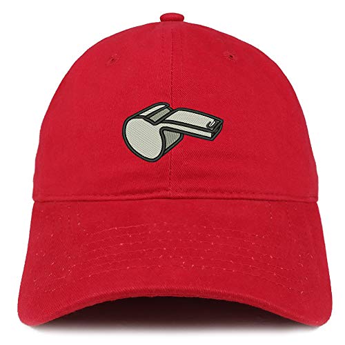 Trendy Apparel Shop Referee Whistle Blower Soft Crown 100% Brushed Cotton Cap