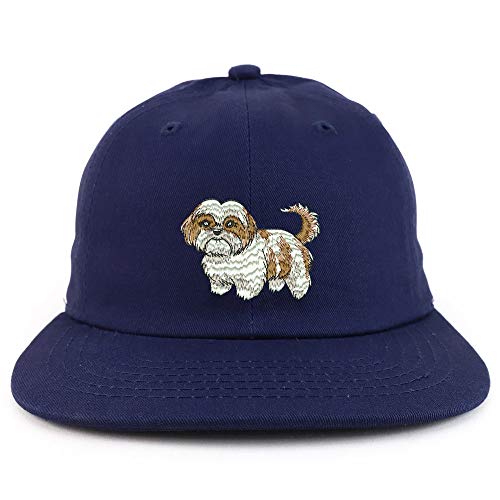 Trendy Apparel Shop Shih Tzu Embroidered Embroidered Low Profile Snapback Cap
