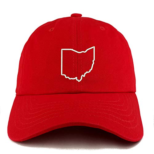 Trendy Apparel Shop Ohio State Outline Solid Adjustable Unstructured Dad Hat